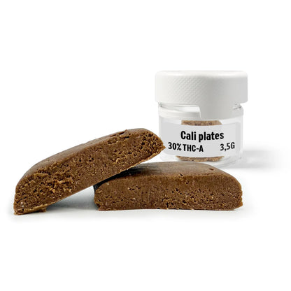 Cali Plates 30% THCA lösungsmittelfreier Live Rosin Hash im wiederverwendbaren luftdichten geruchsdichten Glas, 3,5g, Rollz Germany