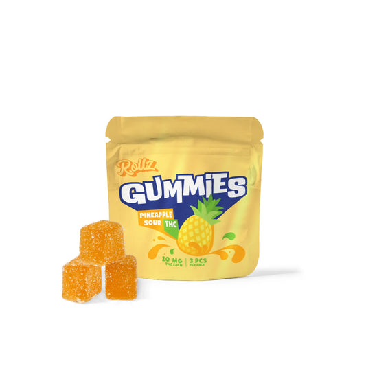 ROLLZ THC Gummibärchen – Ananas | 10mg pro Stück