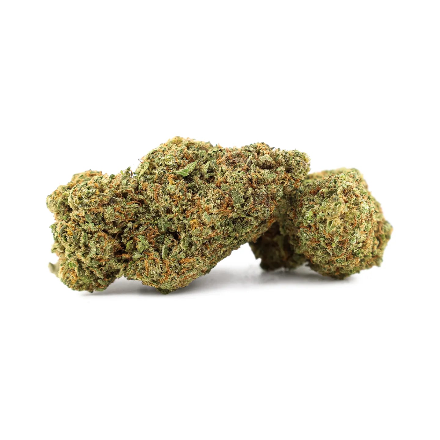 Rollz KUSH-N-SODA Indoor THCA getrocknete Blüten, grüner Beutel mit Cannabisblüten auf weißem Hintergrund