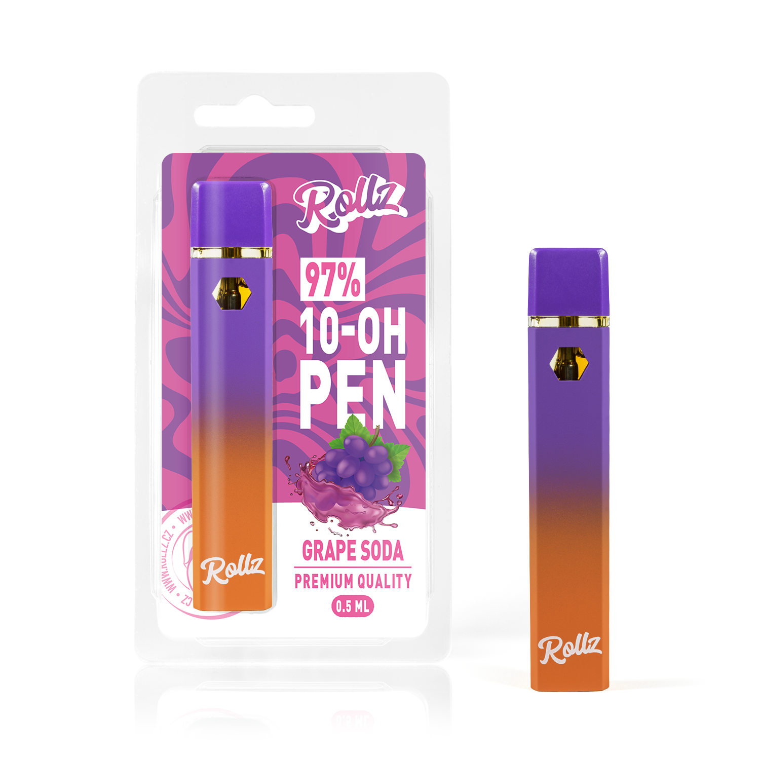 10-OH Live Resin Vape 97% Premium Cartridge Grape Soda