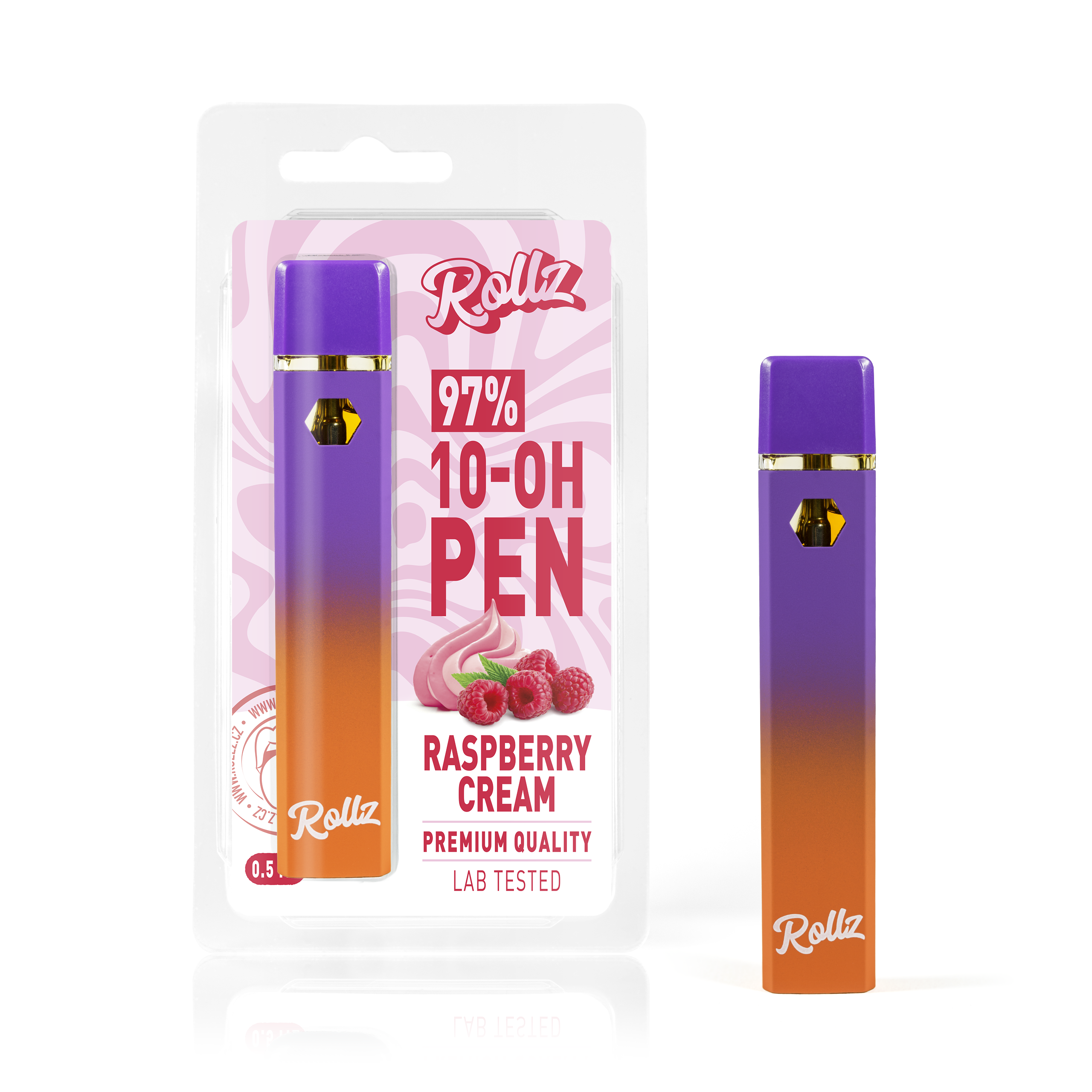 10-OH Live Resin Vape 97% Premium Cartridge Raspberry Cream