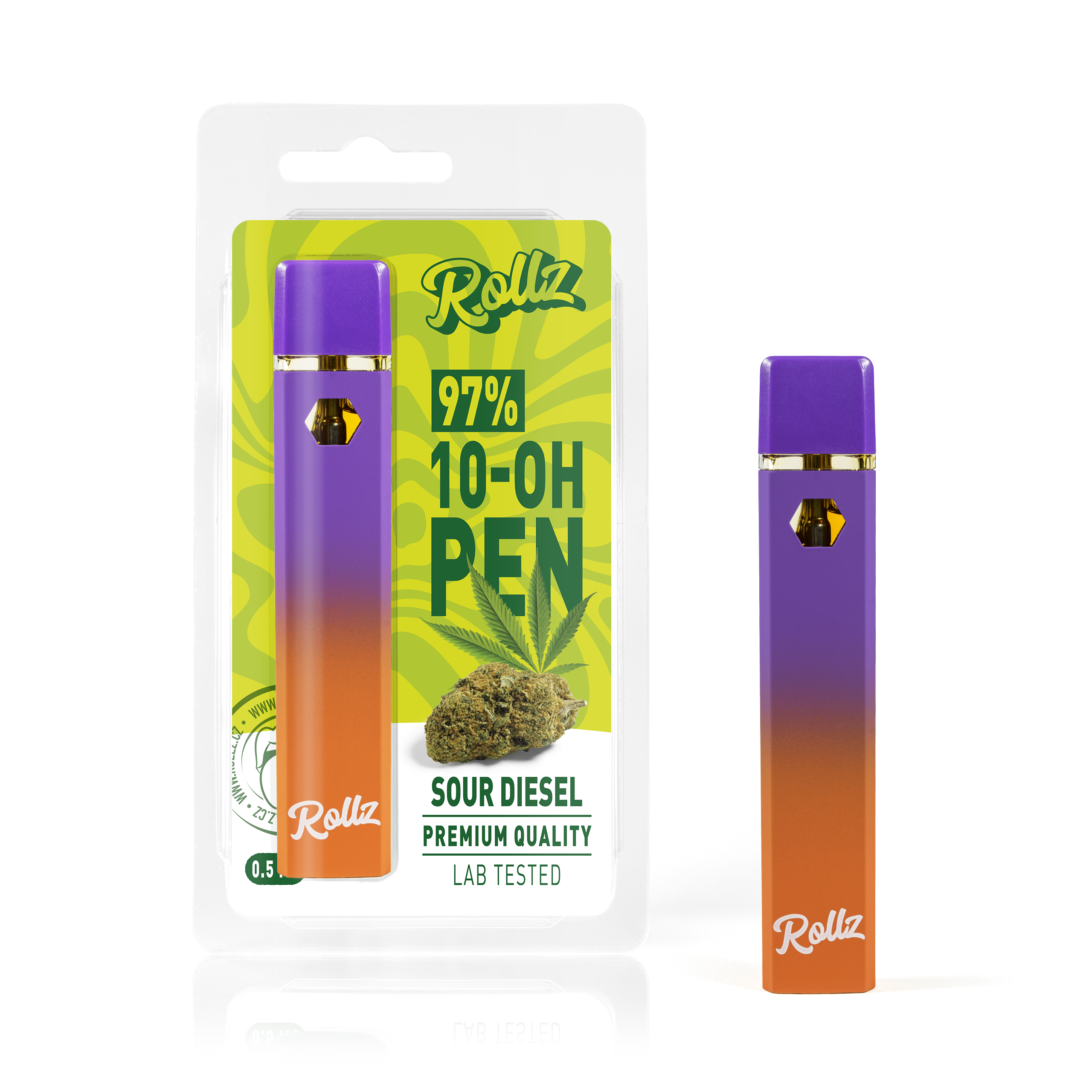 10-OH Live Resin Vape 97% Premium Cartridge Sour Diesel